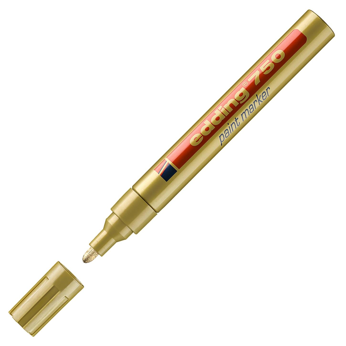 Edding 750 Tam Örtücü Boya Kalemi Yuvarlak Uç  2-4 mm Altın