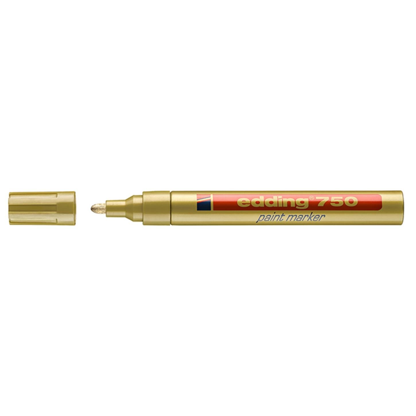 Edding 750 Tam Örtücü Boya Kalemi Yuvarlak Uç  2-4 mm Altın