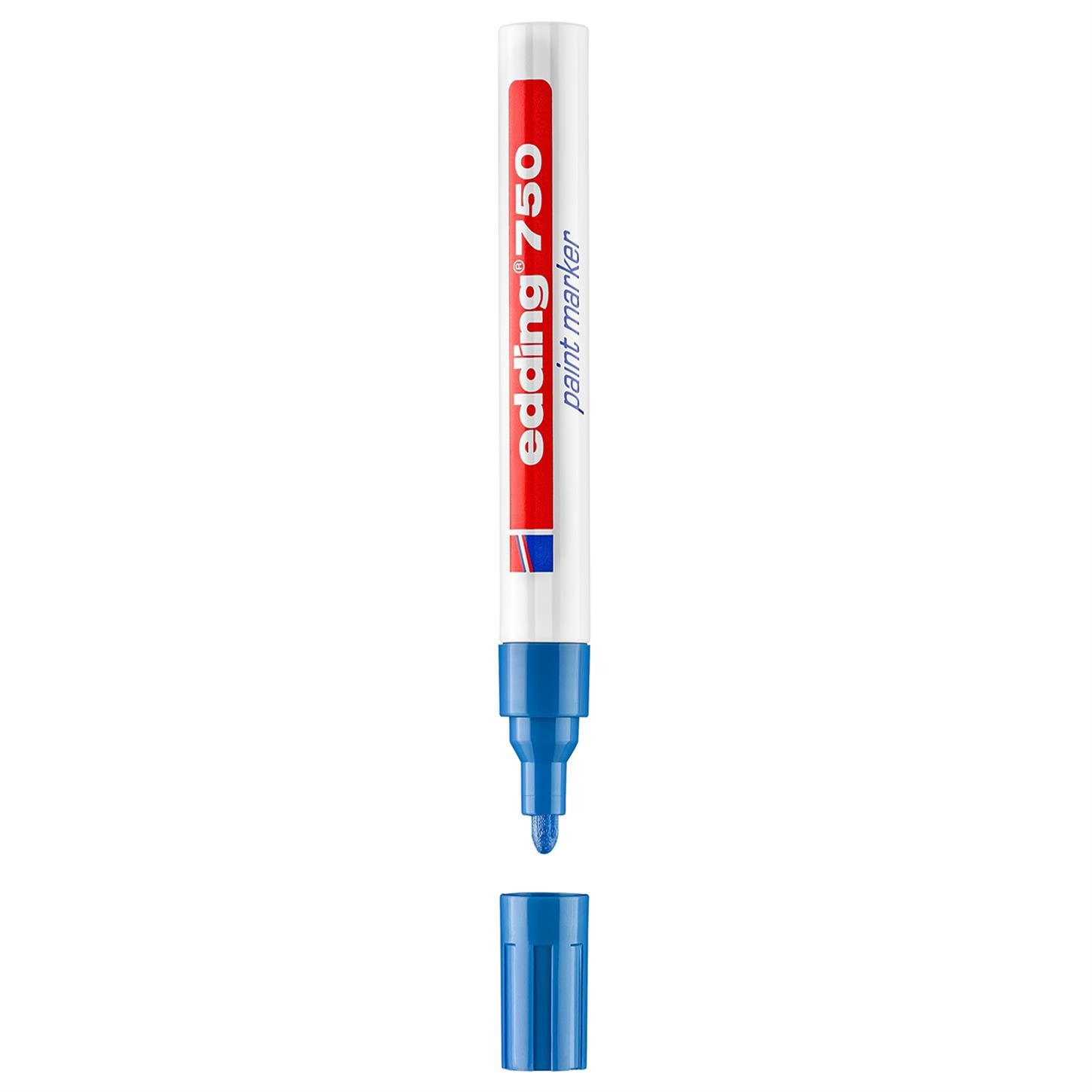 Edding 750 Tam Örtücü Boya Kalemi Yuvarlak Uç  2-4 mm Mavi