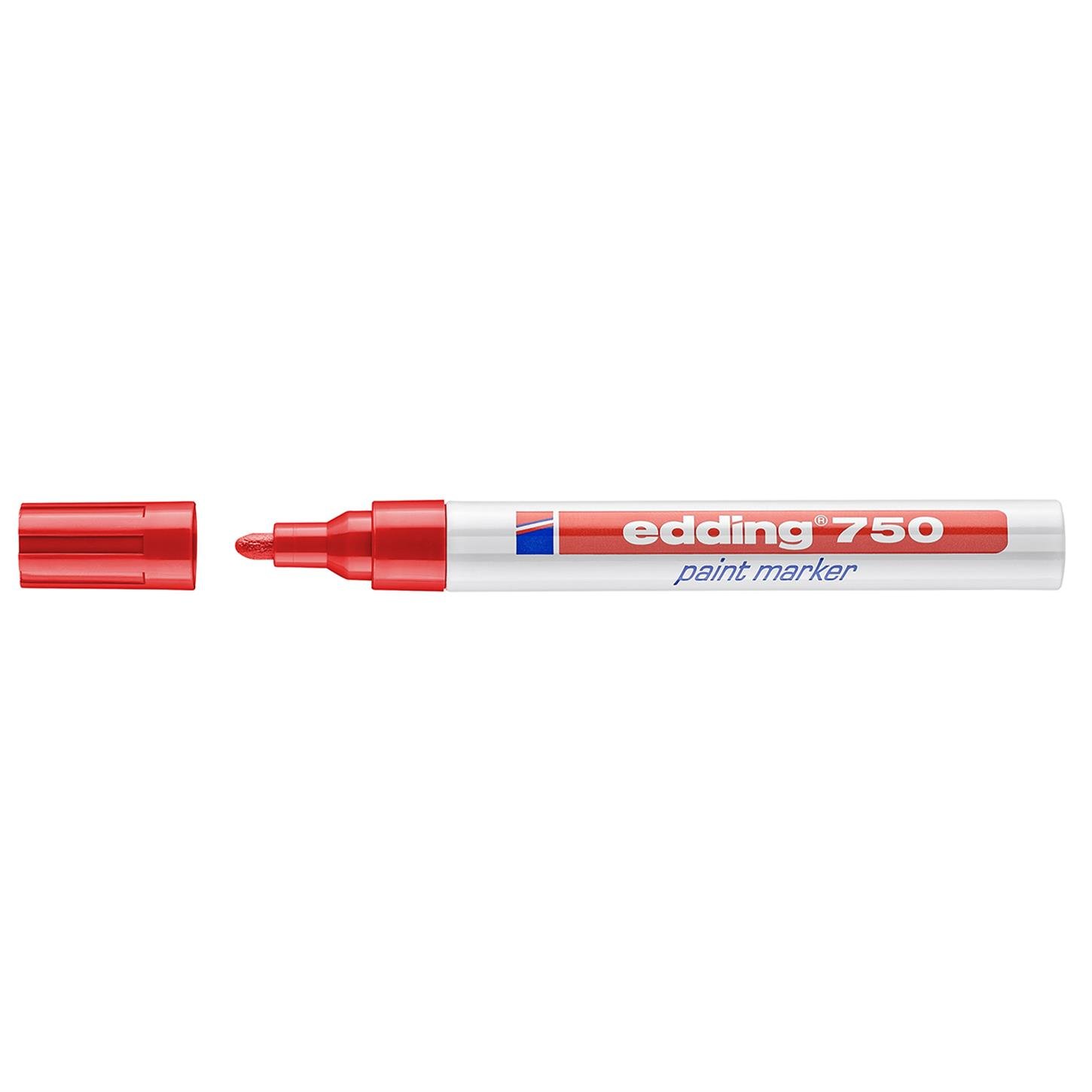 Edding 750 Tam Örtücü Boya Kalemi Yuvarlak Uç  2-4 mm Kırmızı
