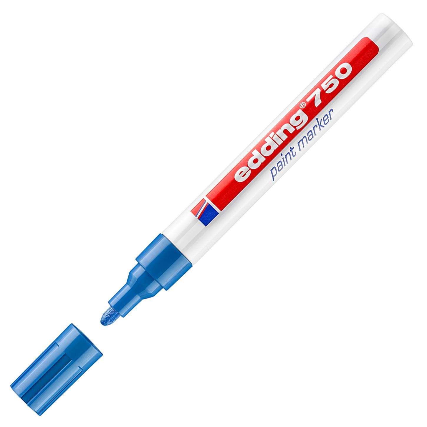 Edding 750 Tam Örtücü Boya Kalemi Yuvarlak Uç  2-4 mm Mavi