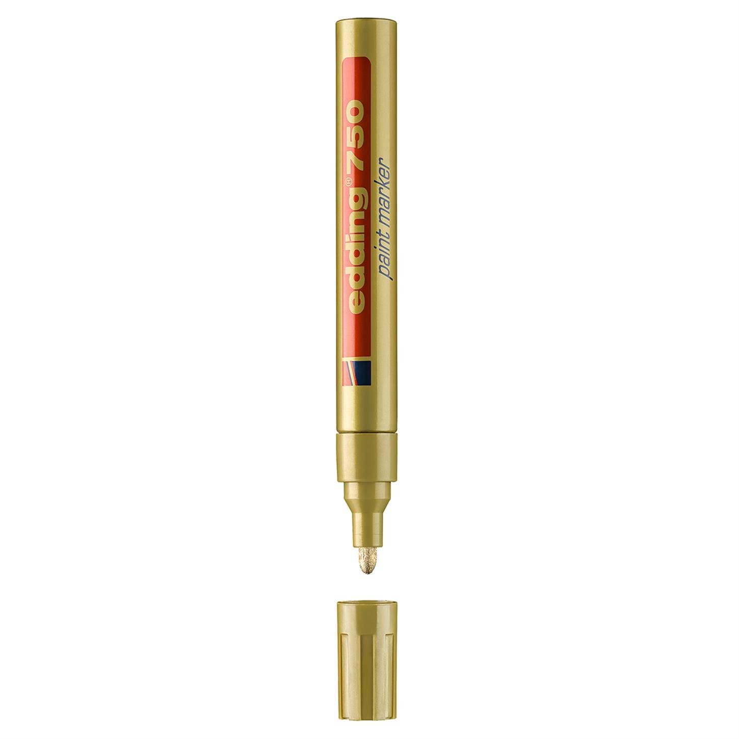 Edding 750 Tam Örtücü Boya Kalemi Yuvarlak Uç  2-4 mm Altın