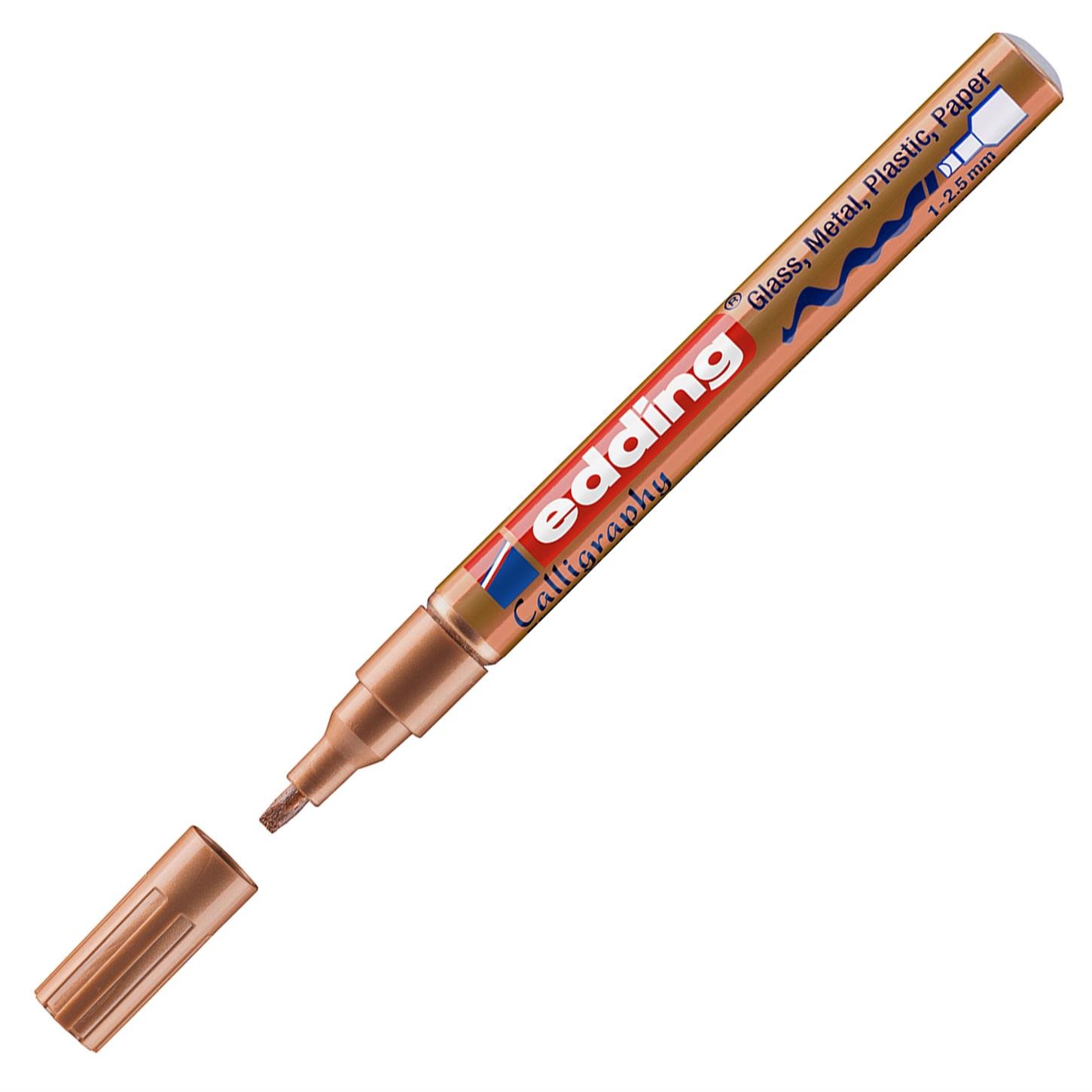 Edding 753 Kaligrafik Hobi Sanat Kalemi, 1-2.5 mm  Uç, Bakır
