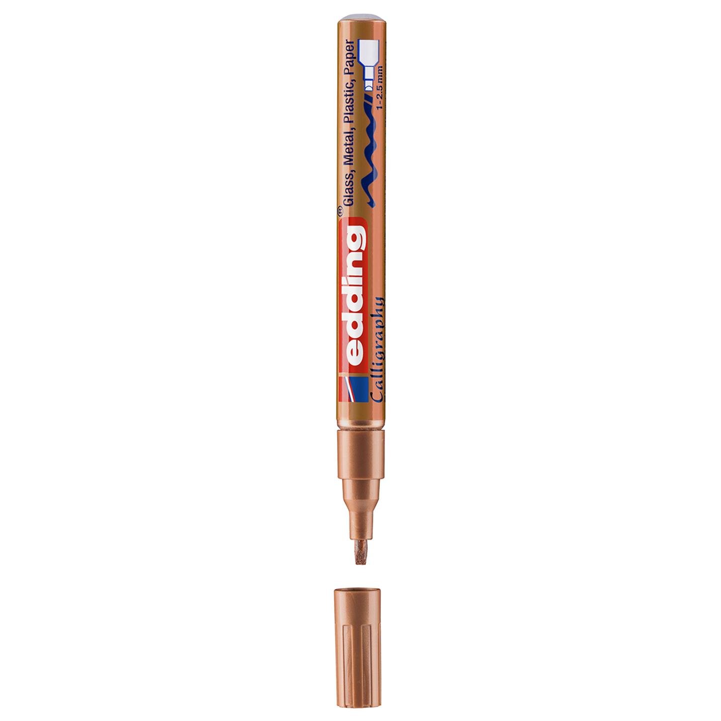 Edding 753 Kaligrafik Hobi Sanat Kalemi, 1-2.5 mm  Uç, Bakır