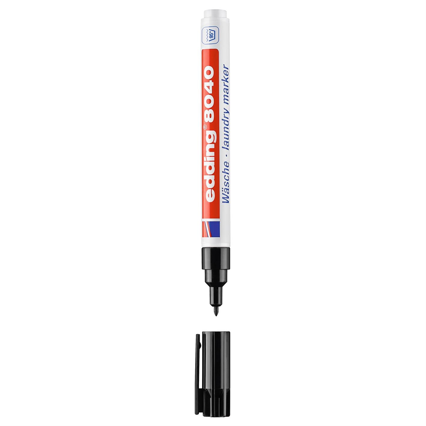 Edding 8040 Çamaşır Kalemi Yuvarlak Uç 1 mm Siyah