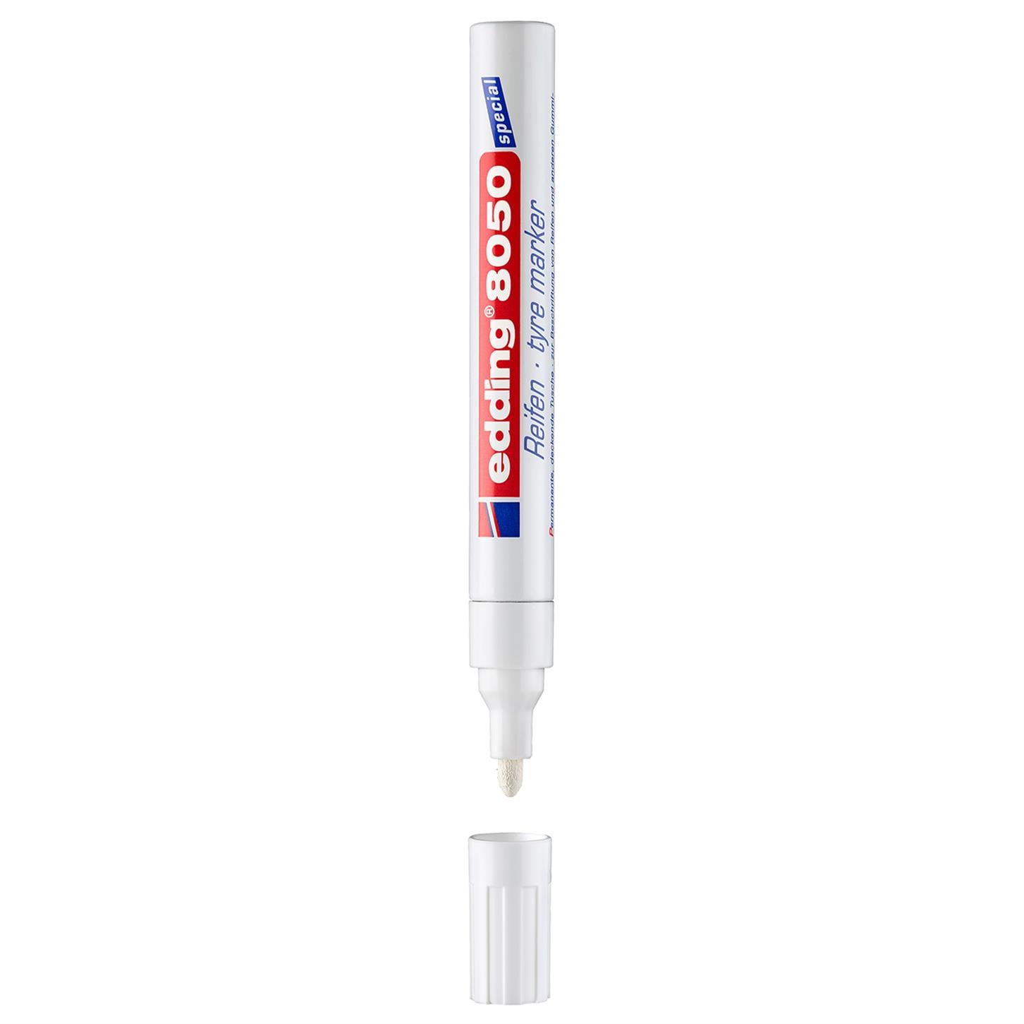 Edding 8050lastik Kalemi Yuvarlak Uç 2-4 mm Beyaz