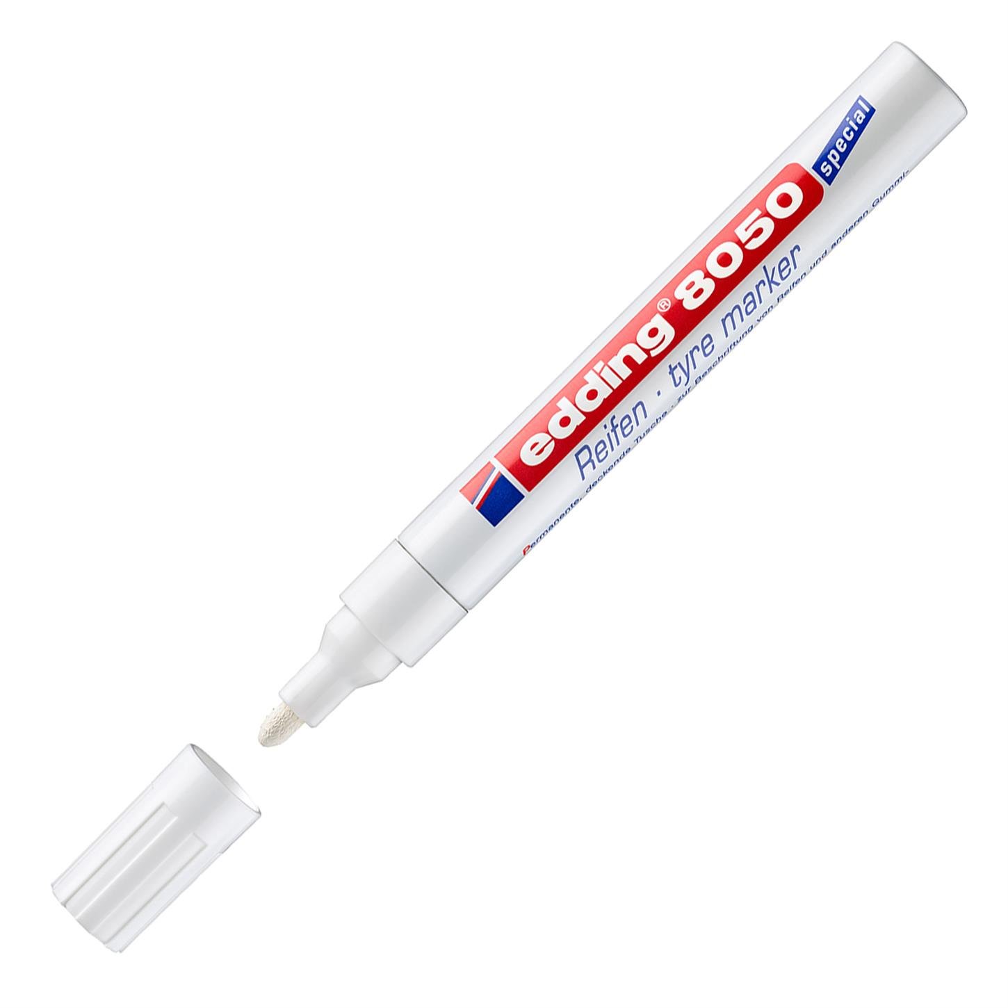Edding 8050lastik Kalemi Yuvarlak Uç 2-4 mm Beyaz