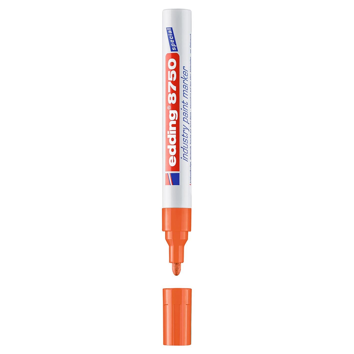 Edding 8750 Tam Örtu¨cu¨ Endu¨stri Kalemi, Turuncu