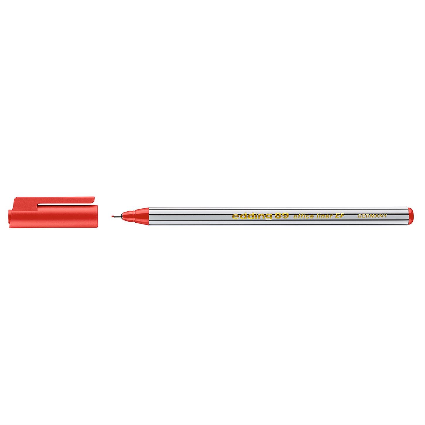Edding 89 Ofis Kalemi EF Uç Plastik Uç 0.3 mm Krmz