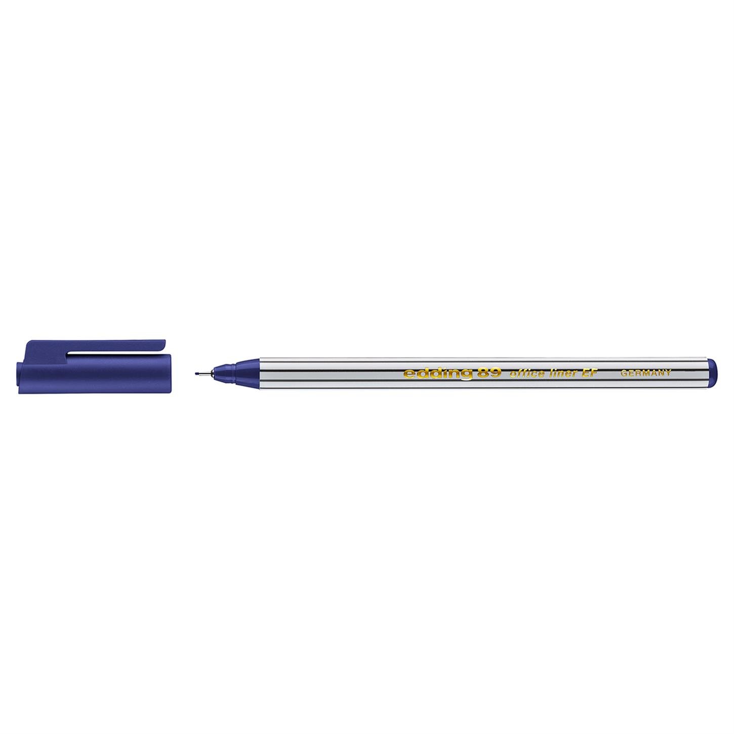 Edding 89 Ofis Kalemi EF Uç Plastik Uç 0.3 mm Mavi