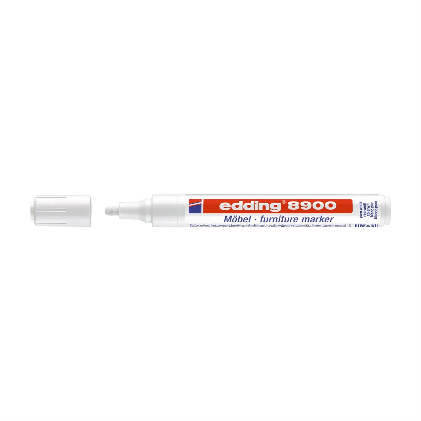 Edding 8900 Mobilya Rötuş Kalemi Yuvarlak Uç 1.5-2 mm Saf Beyaz(624)
