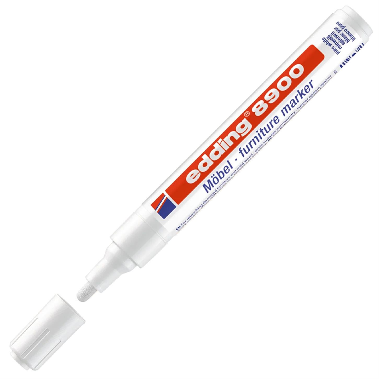 Edding 8900 Mobilya Rötuş Kalemi Yuvarlak Uç 1.5-2 mm Saf Beyaz(624)