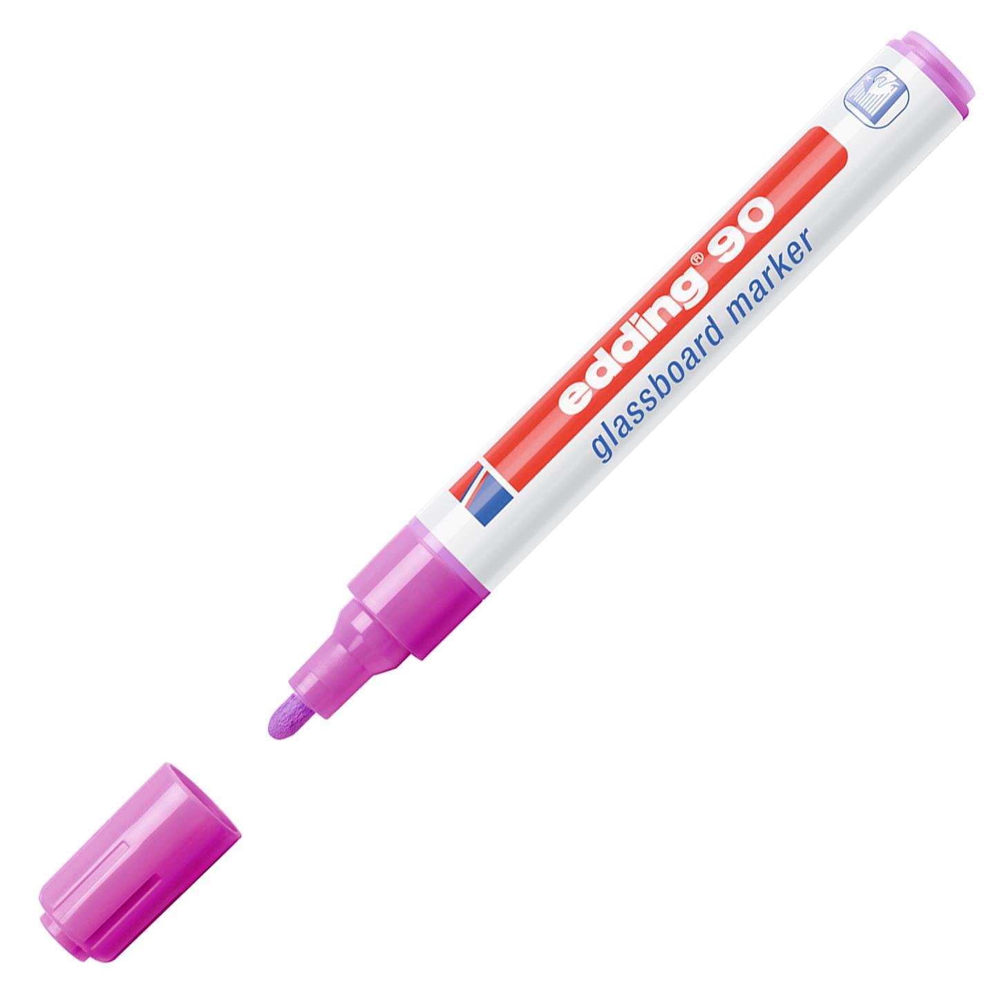 Edding 90 Cam Yazı Tahtası Kalemi Yuvarlak Uç  2-3 mm Mor