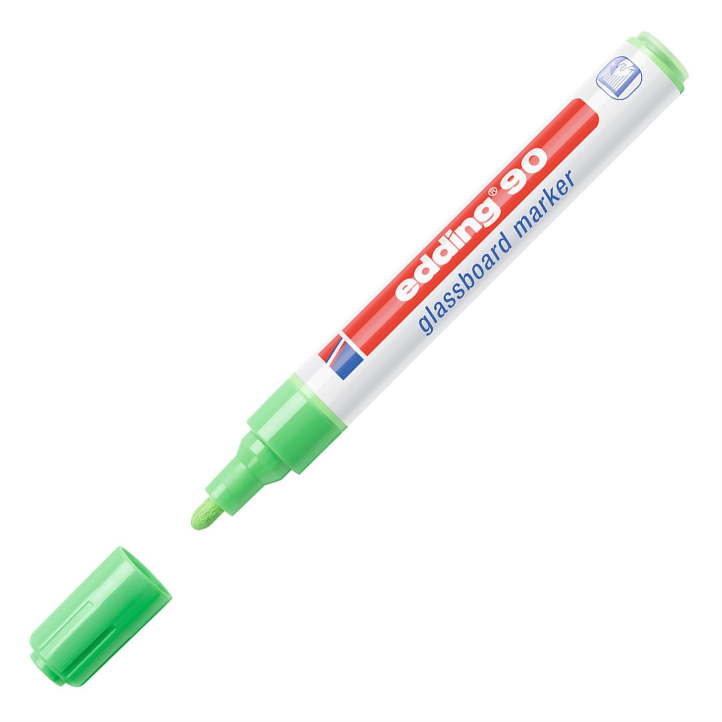 Edding 90 Cam Yazı Tahtası Kalemi Yuvarlak Uç  2-3 mm Açık yeşil