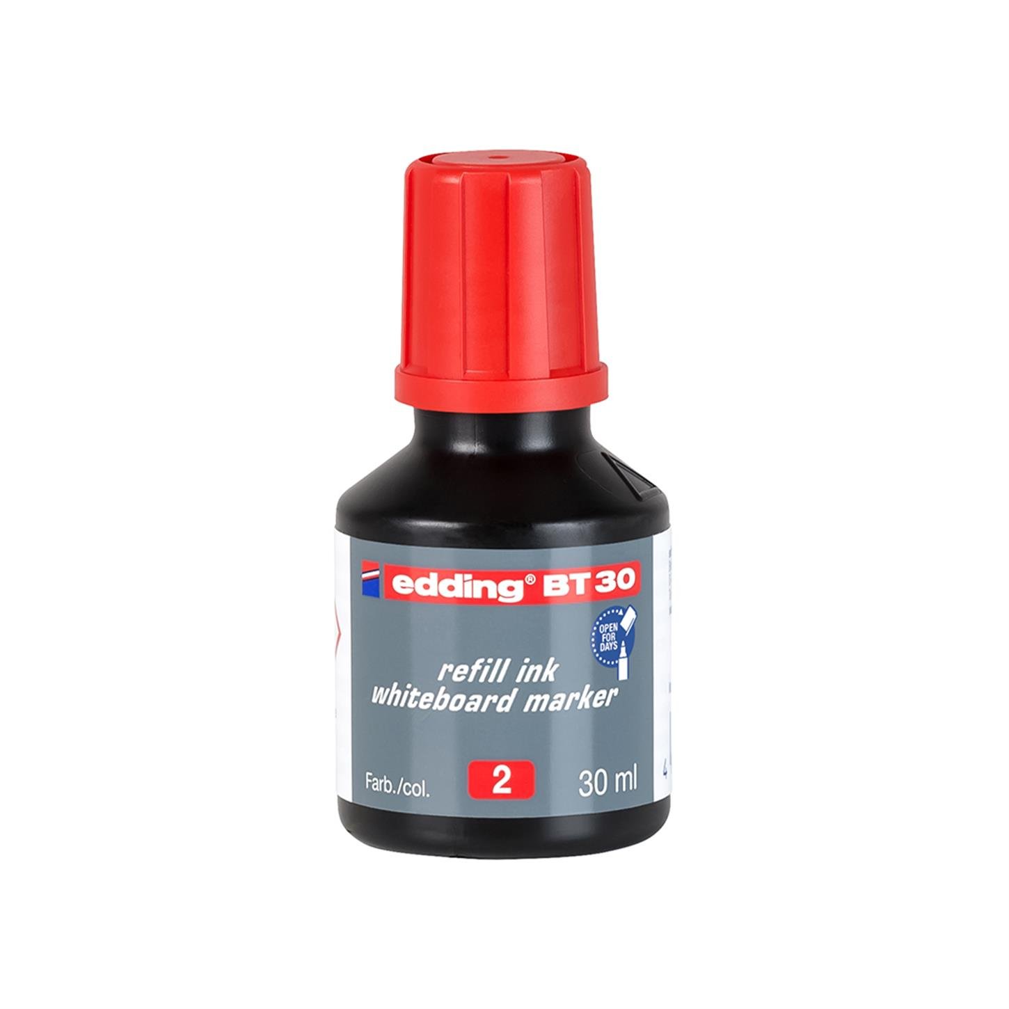 Edding Bt 30 Beyaz Yazı Tahtası Kalemi Yedek Mürekkebi 30 ml Kırmızı