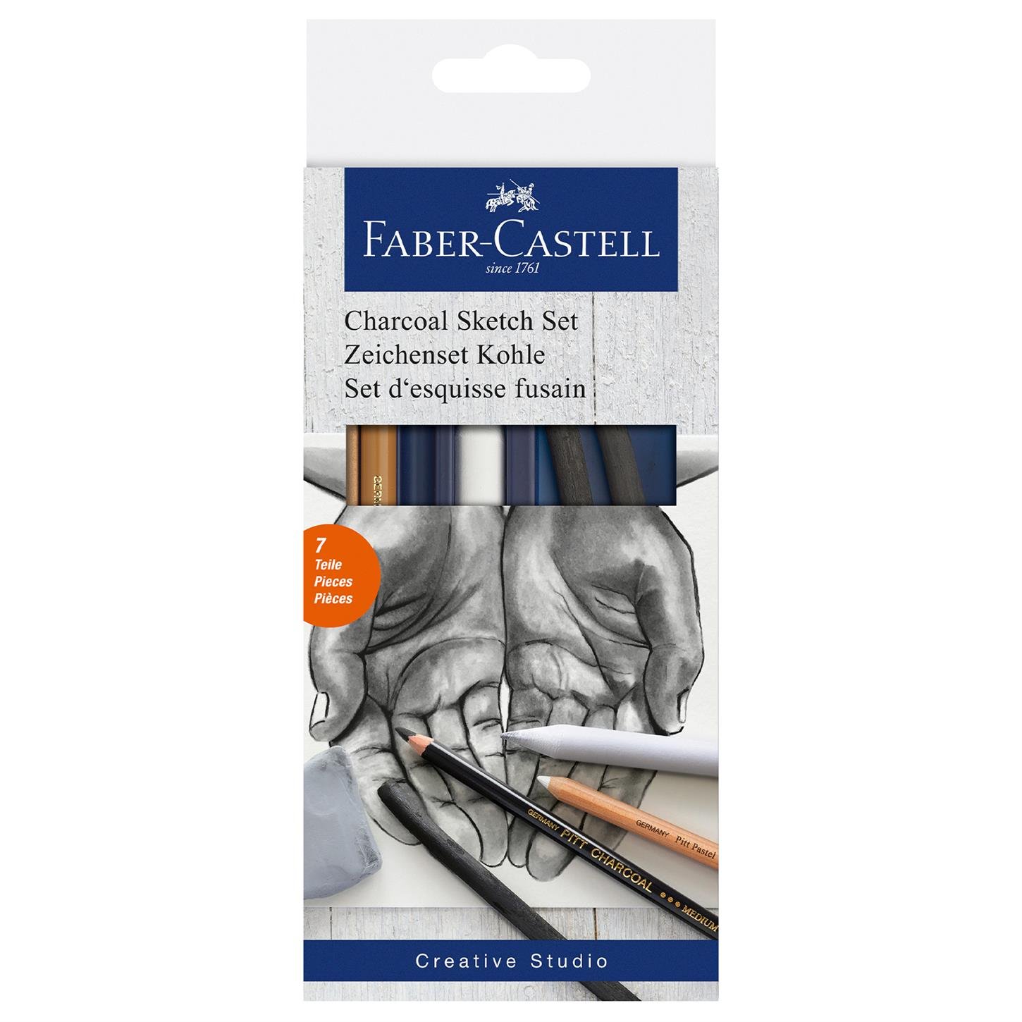 Faber Castel Creative Studio Charcoal Sketch Kömür  Ve Çizim Seti, 7li
