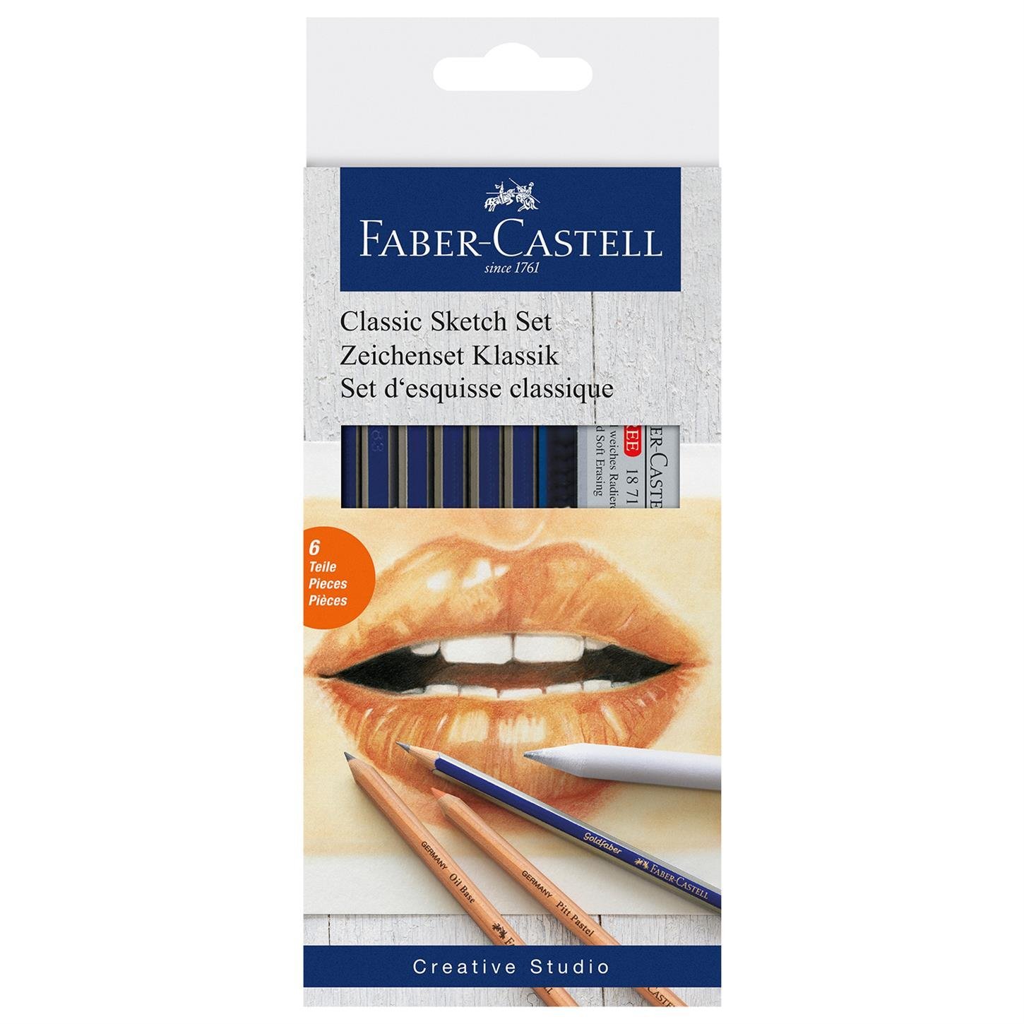 Faber Castel Creative Studio Classic Sketch  Dereceli Çizim Kalemi, 6lı