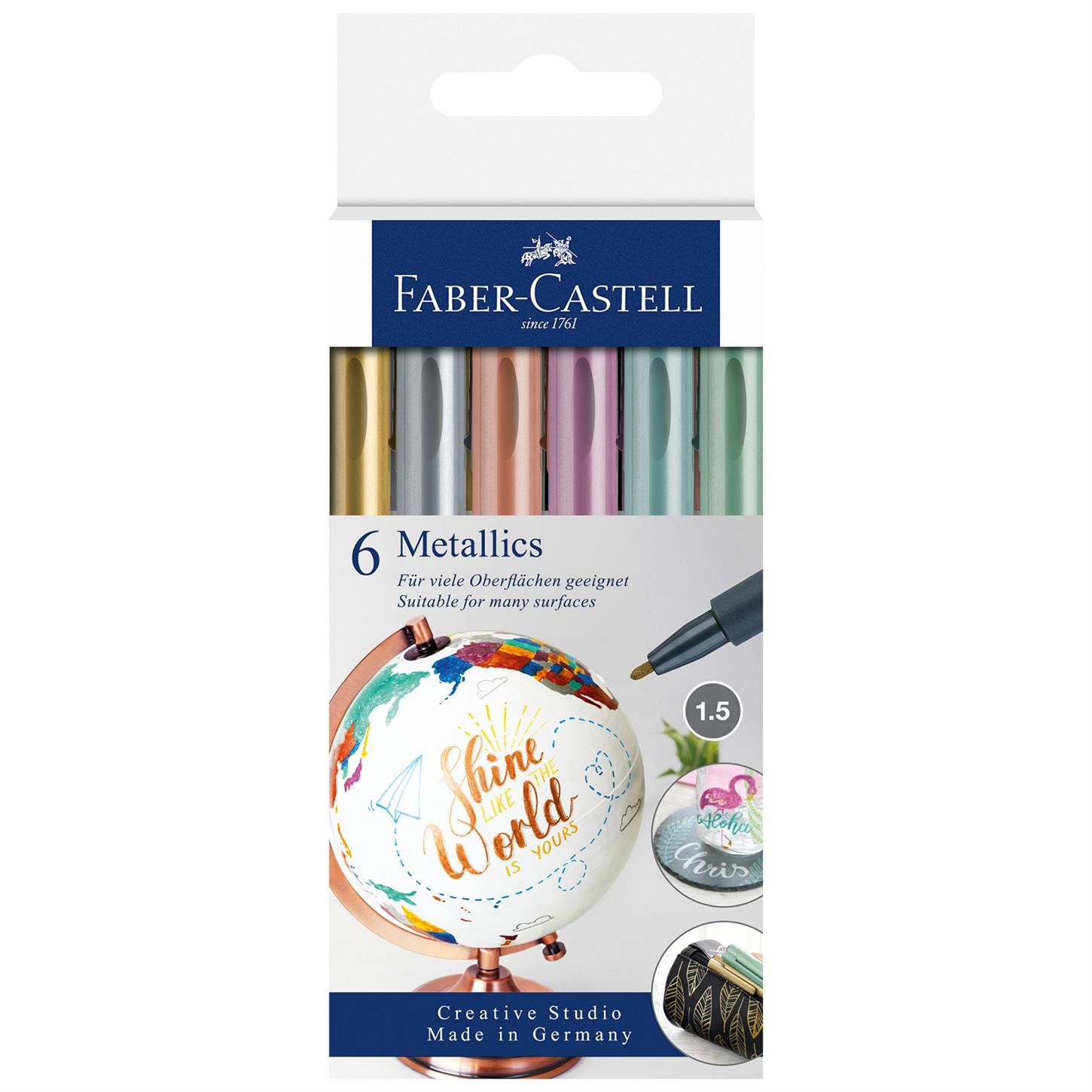 Faber Castel Metalik Markör, 6lı