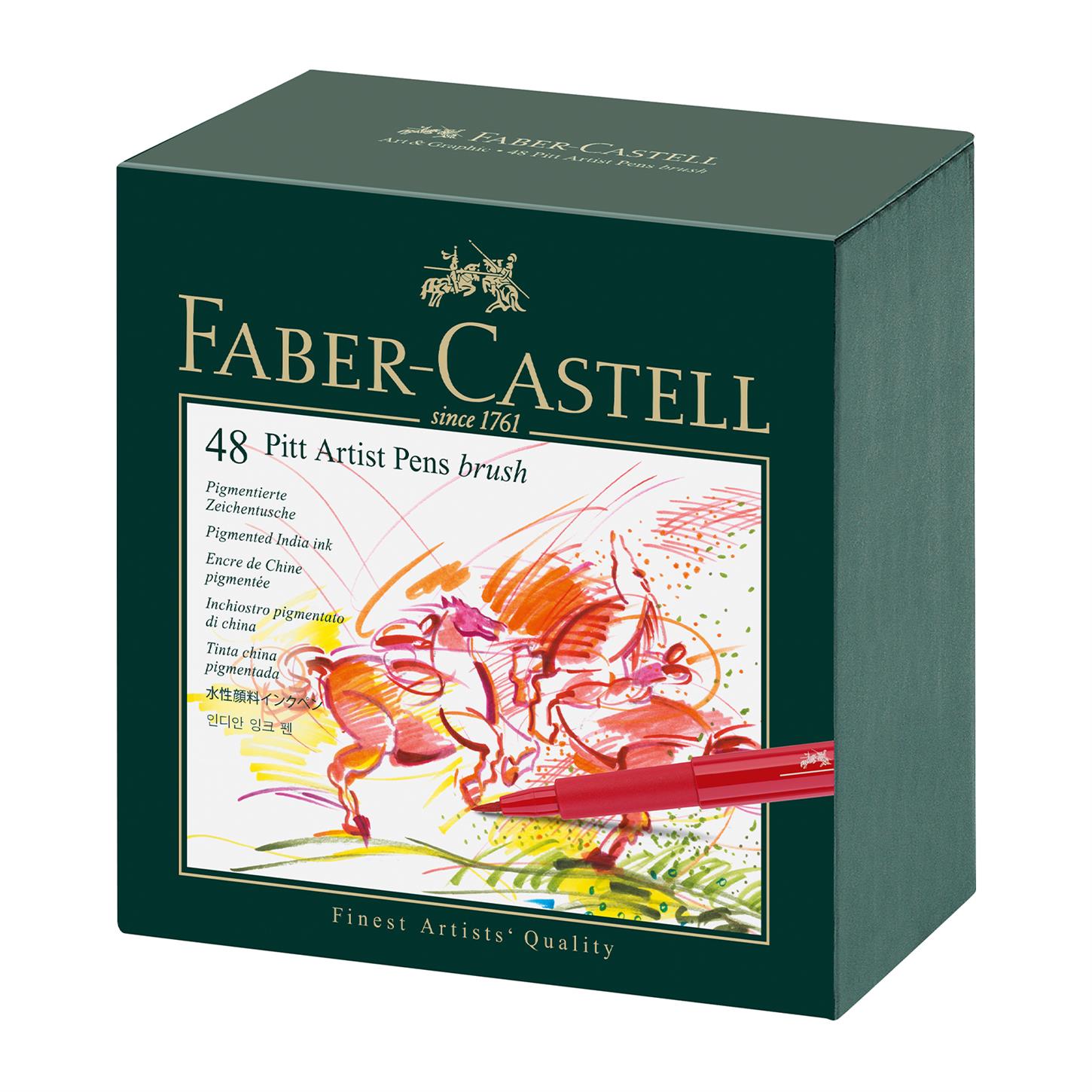 Faber Castel Pitt Artist Studio Box Fırça Uçlu  Çizim Kalemi, 48li