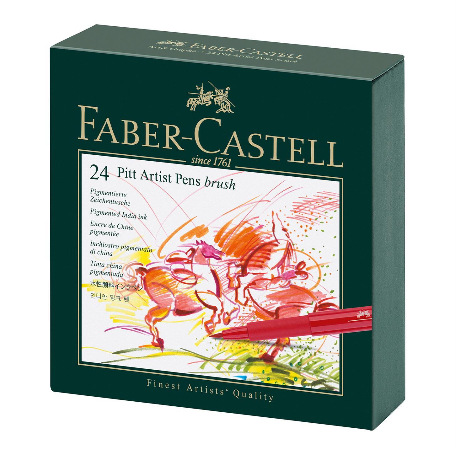 Faber Castel Pitt Artist Studio Box Fırça Uçlu  Çizim Kalemi, 24lü
