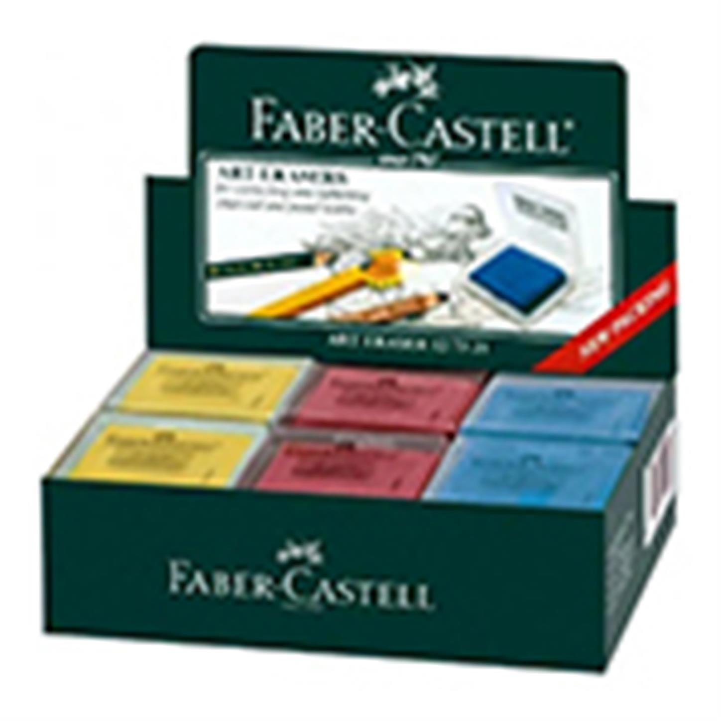 Faber Castel Plastik Kutu Hamur Silgi, Karışık  Renkli, 18Lİ