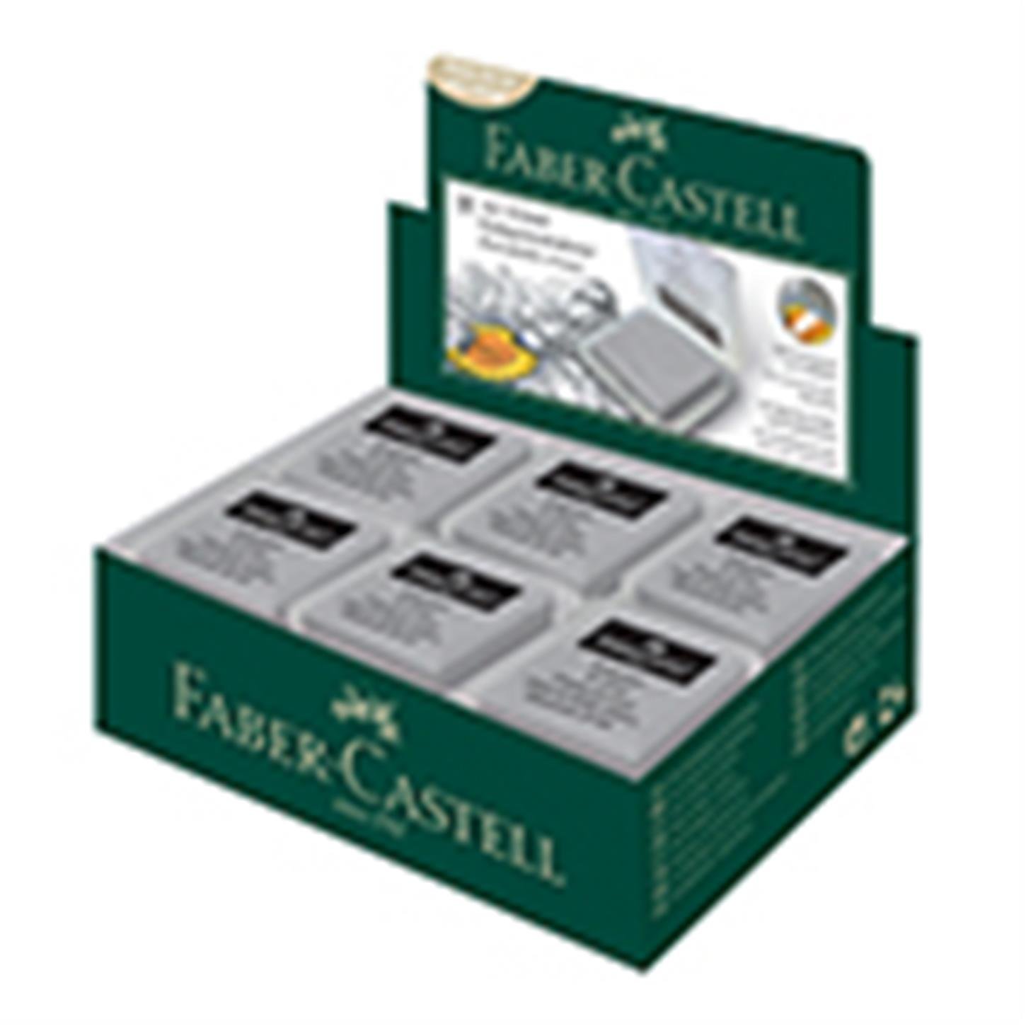 Faber Castel Plastik Kutu Hamur Silgi, Gri, 18li