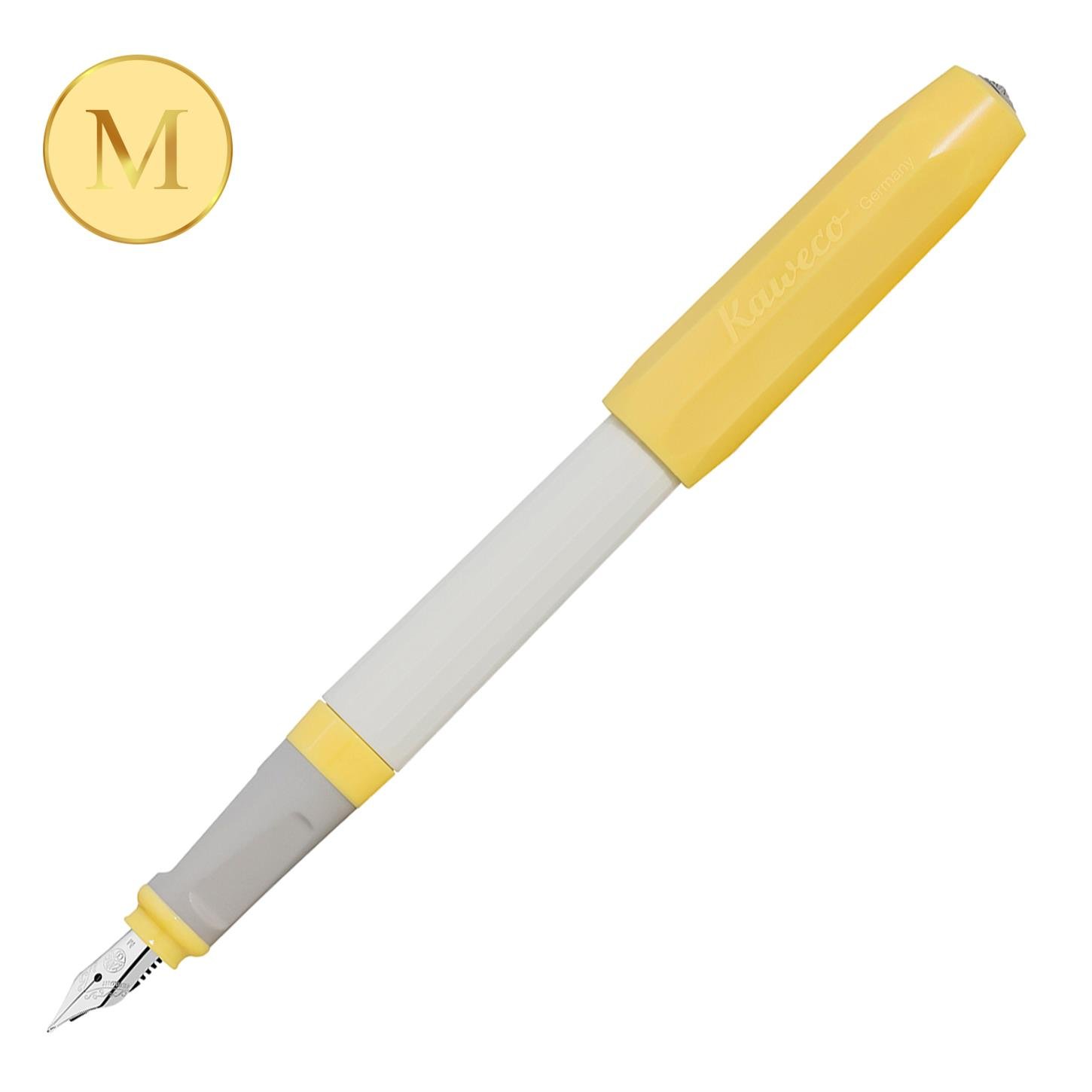 Kaweco Perkeo Dolma Kalem, Açık Sarı-Beyaz Medium  (M)