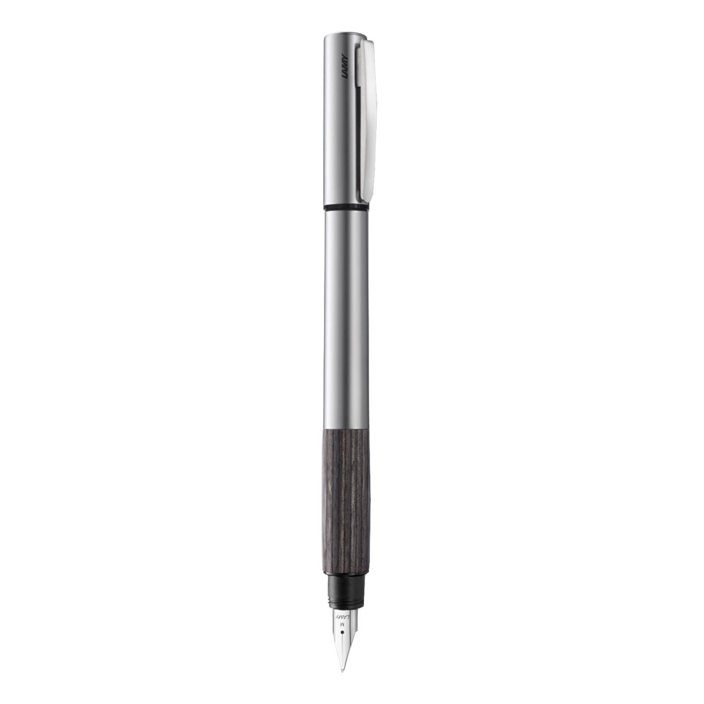 Lamy Accent Dolma Kalem, Alüminyum Gövde,  Değiştirilebilen Ahşap Grip, 14K Çift Renkli Altın