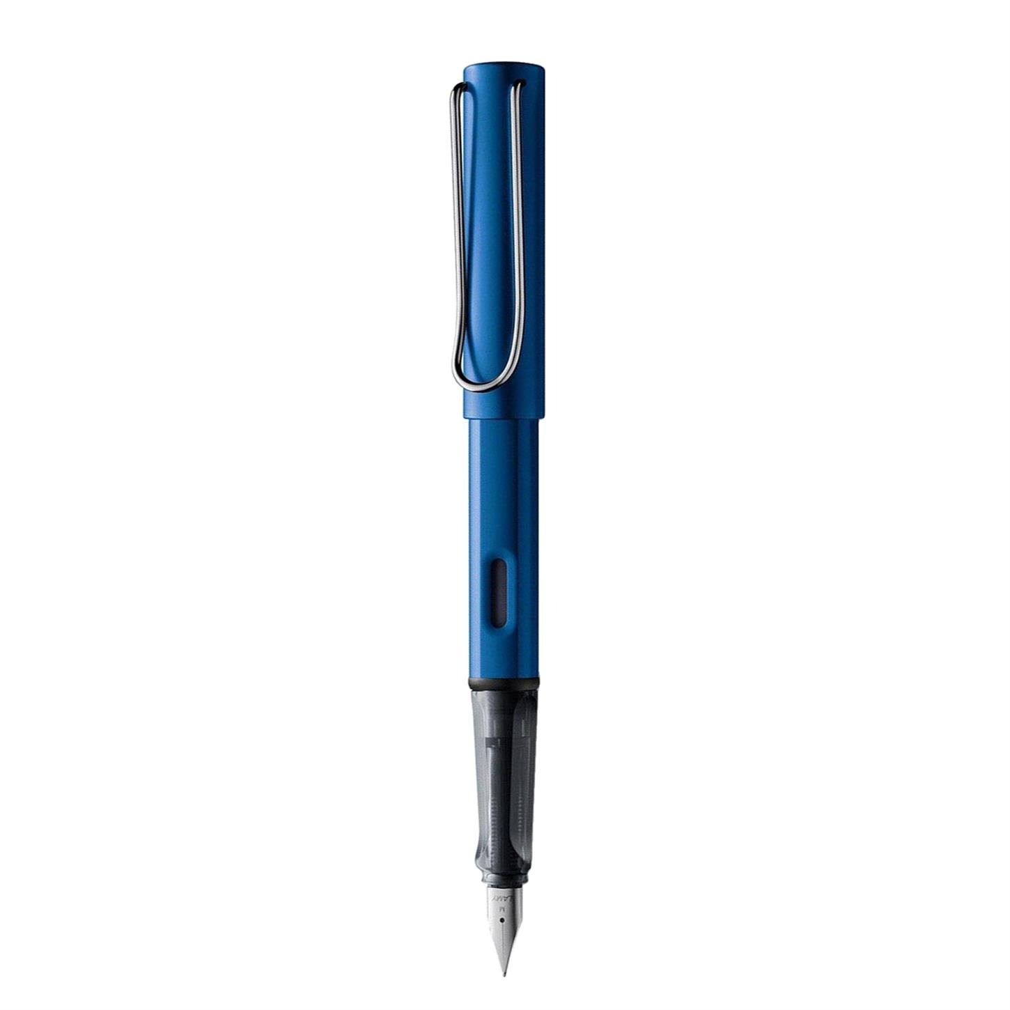 Lamy Al-Star Dolma Kalem, Alüminyum Gövde,  Ergonomik Grip, Parlak Çelik Uçlu, (F) Uç, Koyu Ma