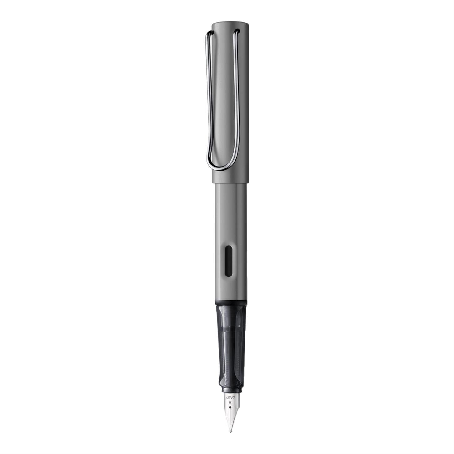 Lamy Al-Star Dolma Kalem, Alüminyum Gövde,  Ergonomik Grip, Parlak Çelik Uçlu, (B) Uç, Grafit