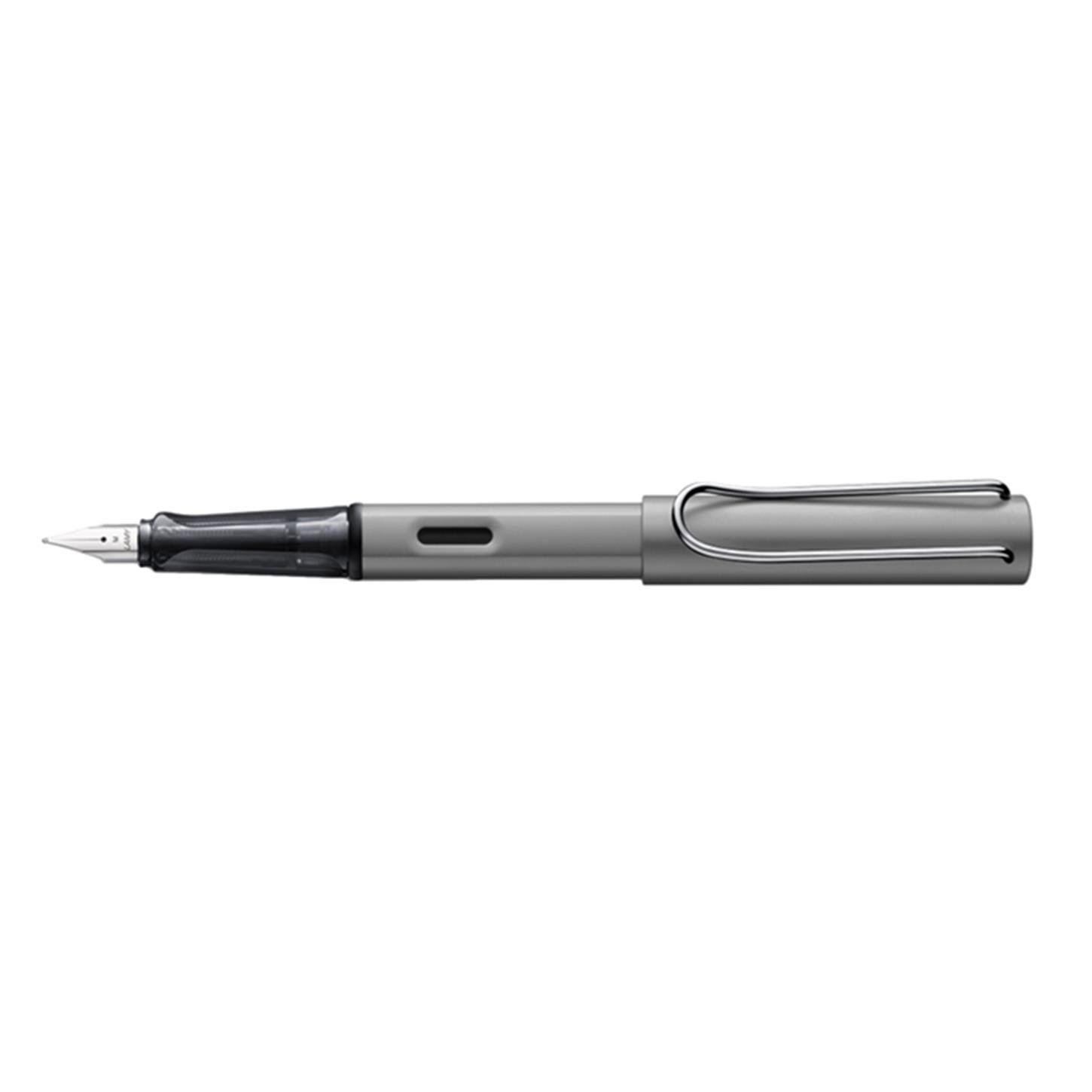 Lamy Al-Star Dolma Kalem, Alüminyum Gövde,  Ergonomik Grip, Parlak Çelik Uçlu, (F) Uç, Grafit