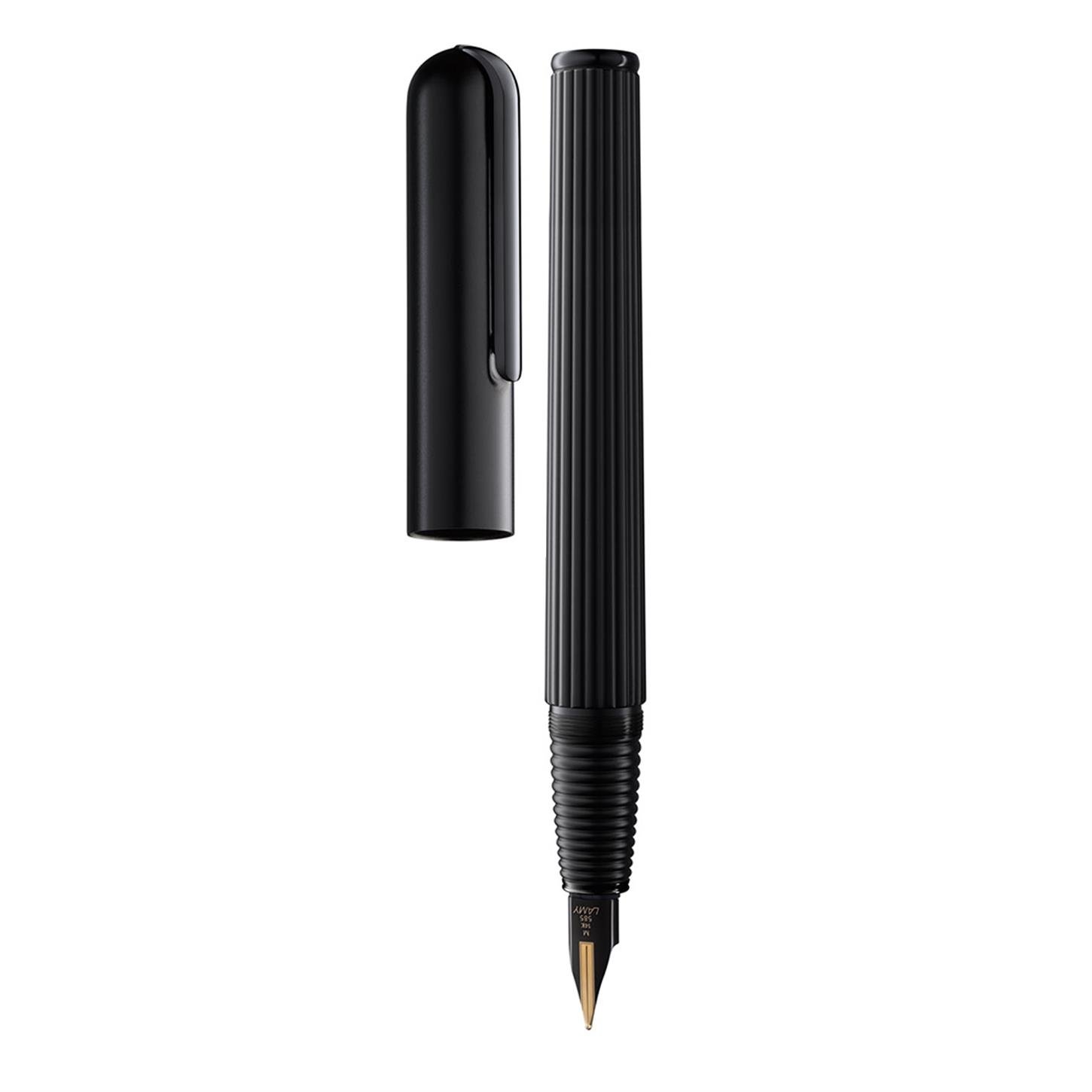 Lamy Imporıum Dolma Kalem, Mat Siyah Gövde, Siyah  Klips, 14K Çift Renkli Altın (M) Uç, Mat Siyah