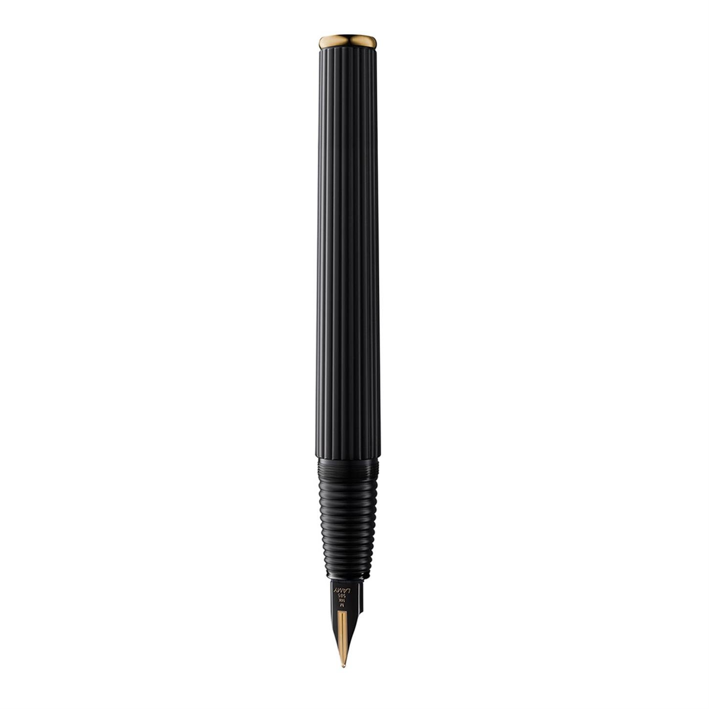 Lamy Imporıum Dolma Kalem, Mat Siyah Gövde, Altın  Kaplama Klips, 14K Çif Renkli Altın (F) Uç, Siyah