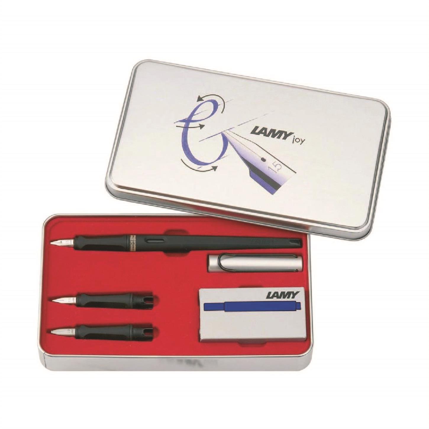 Lamy Joy Al Kaligrafi dolma Kalem Seti, 1 Adet Kalem + 3 Uç, Mat Siyah