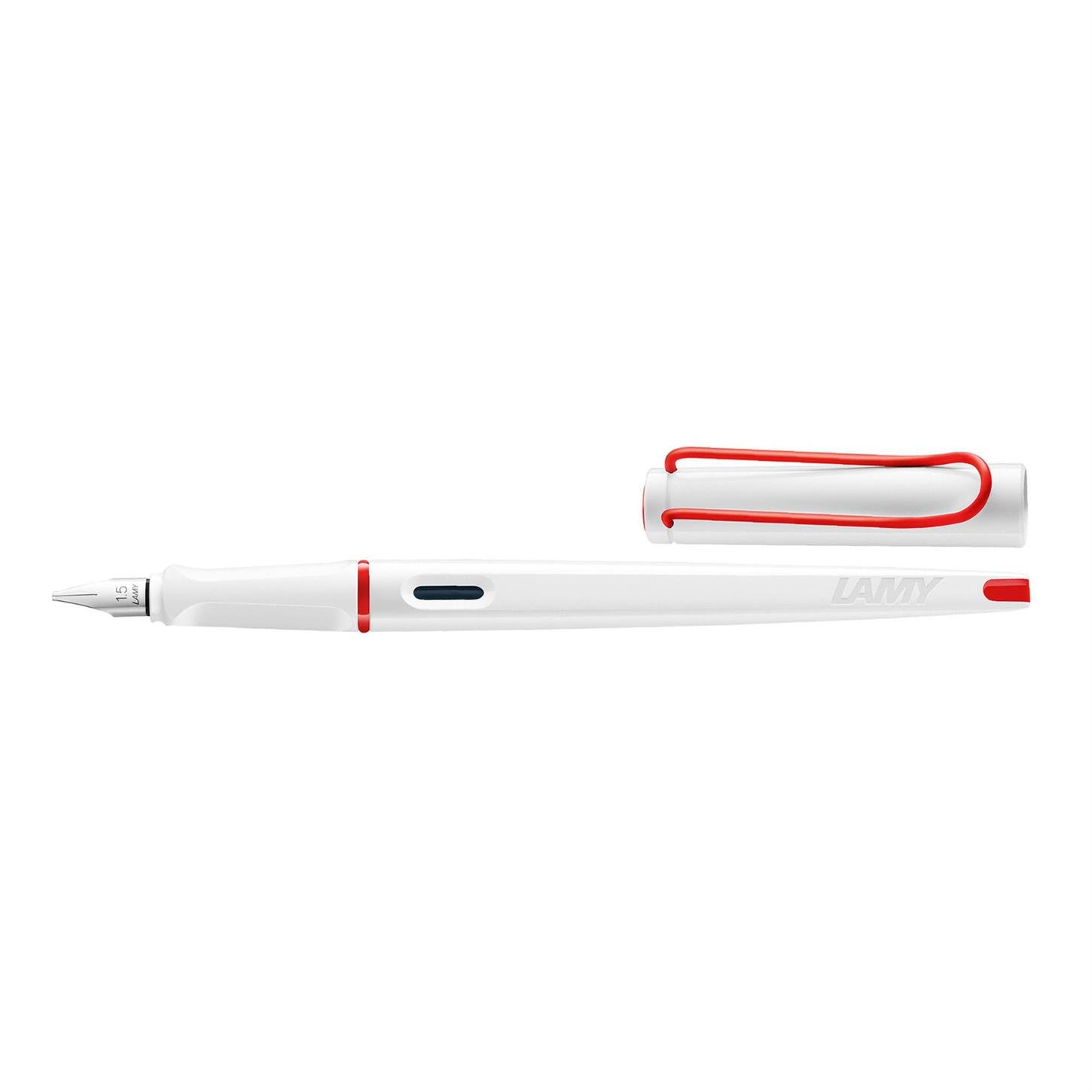 Lamy Joy Kaligrafi Dolma Kalem, Dayanıklı Plastik  Gövde, Parlak Beyaz-Kırmızı, 1.5 mm Uç