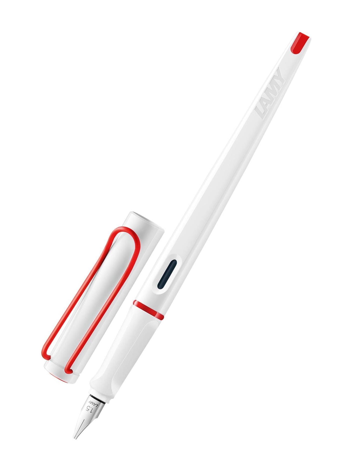 Lamy Joy Kaligrafi Dolma Kalem, Dayanıklı Plastik  Gövde, Parlak Beyaz-Kırmızı, 1.5 mm Uç