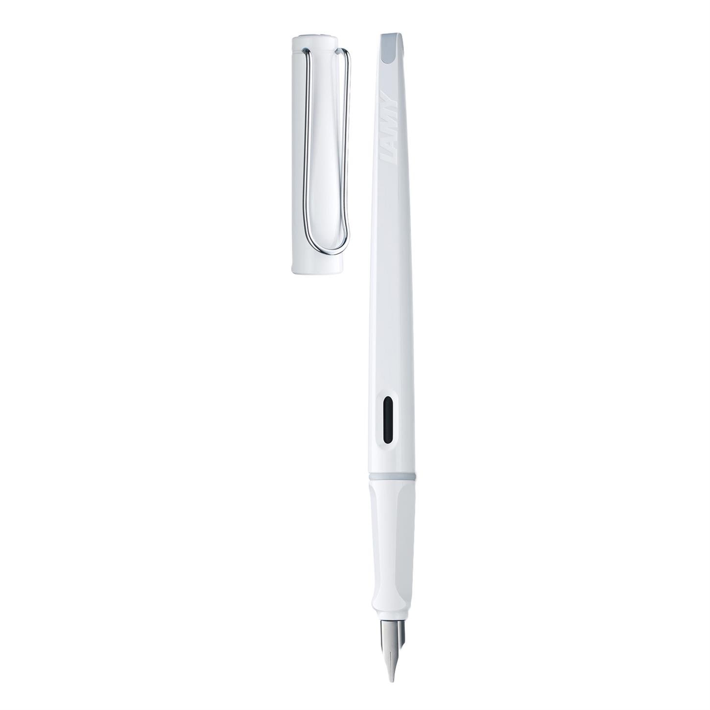 Lamy Joy Kaligrafi Dolma Kalemi, Dayanıklı Plastik Gövde, Çelik Uç, Parlak Beyaz, 1.5 mm Uç
