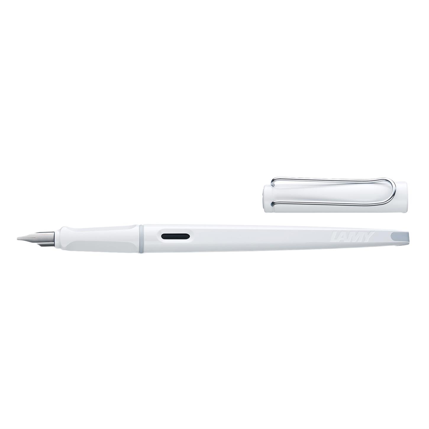 Lamy Joy Kaligrafi Dolma Kalemi, Dayanıklı Plastik Gövde, Çelik Uç, Parlak Beyaz, 1.5 mm Uç