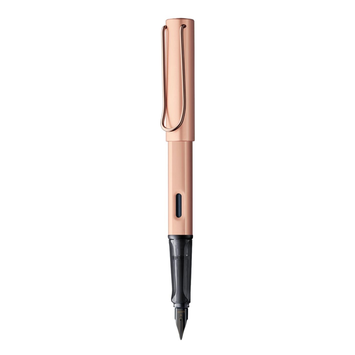 Lamy Lx Dolma Kalem, Alminyum Gövde, Rose Gold  Kaplama Metal Klips, Kapak-Kalem Tabanı Rose Gold