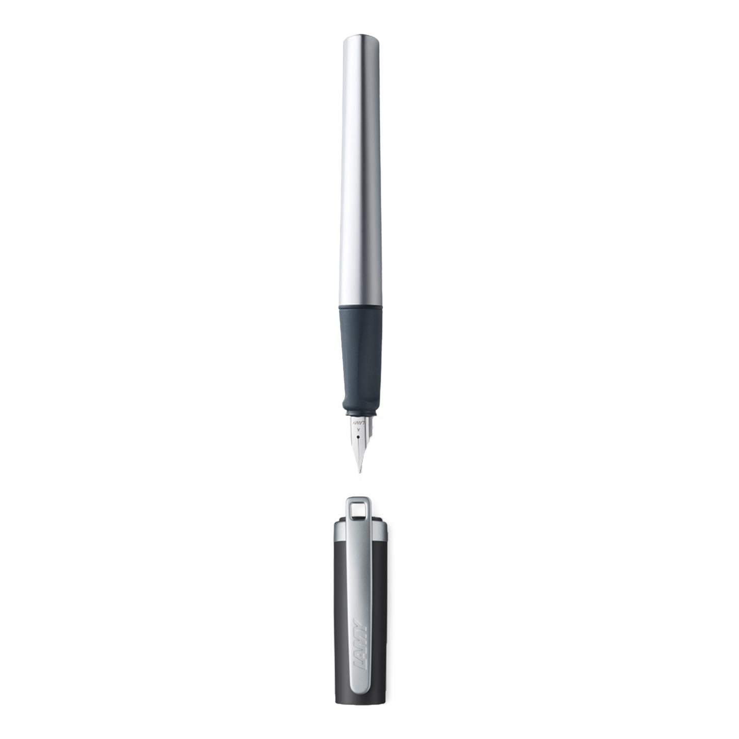 Lamy Nexx M Dolma Kalem, Alüminyum Gövde, Plastik  Kapak, Parlak Çelik Uç, Metal Klips, (M) Uç, Antra