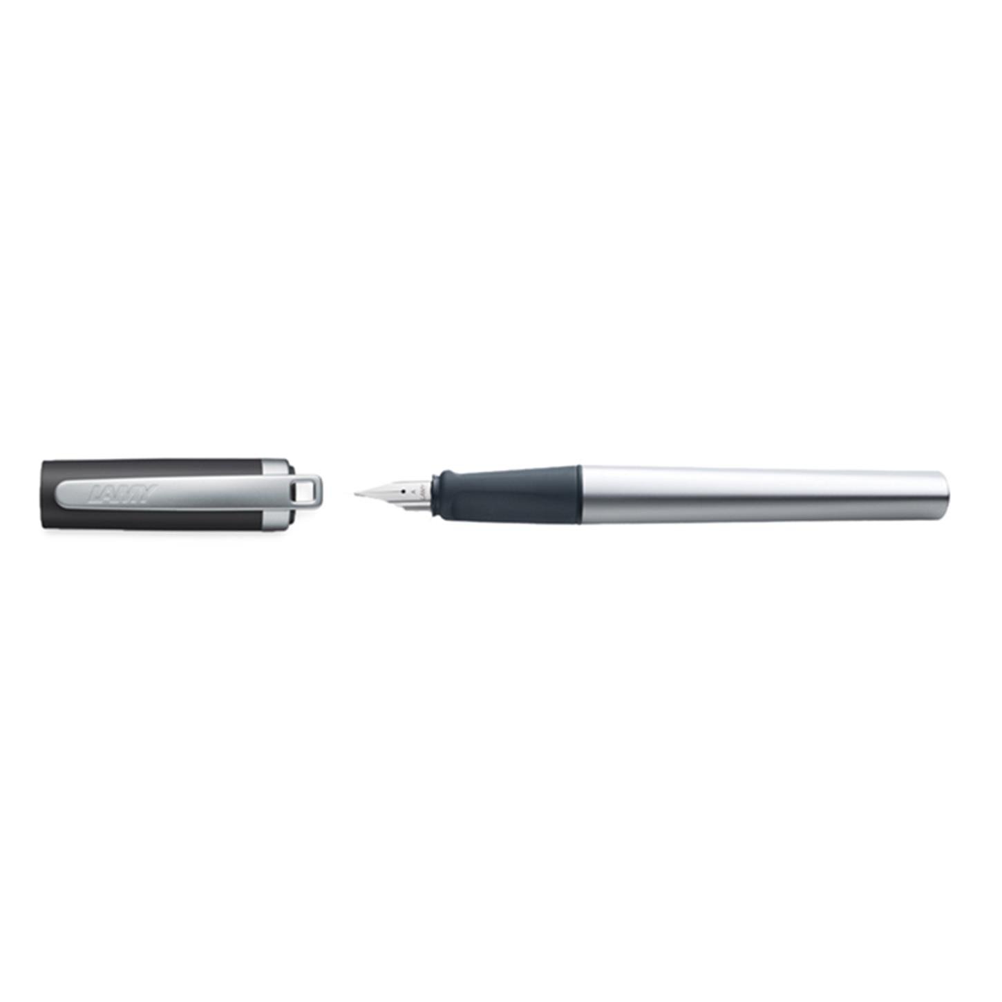 Lamy Nexx M Dolma Kalem, Alüminyum Gövde, Plastik  Kapak, Parlak Çelik Uç, Metal Klips, (B) Uç, Antra