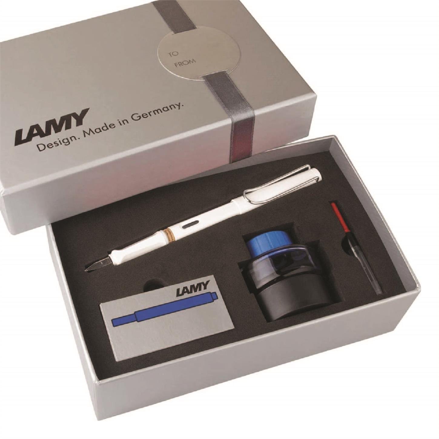 Lamy Safari Dolma Kalem Setleri, 1 Adet Kalem +  T51 30 ml Mavi Mürekkep, T10 Mavi Kartuş, Z28 Pist