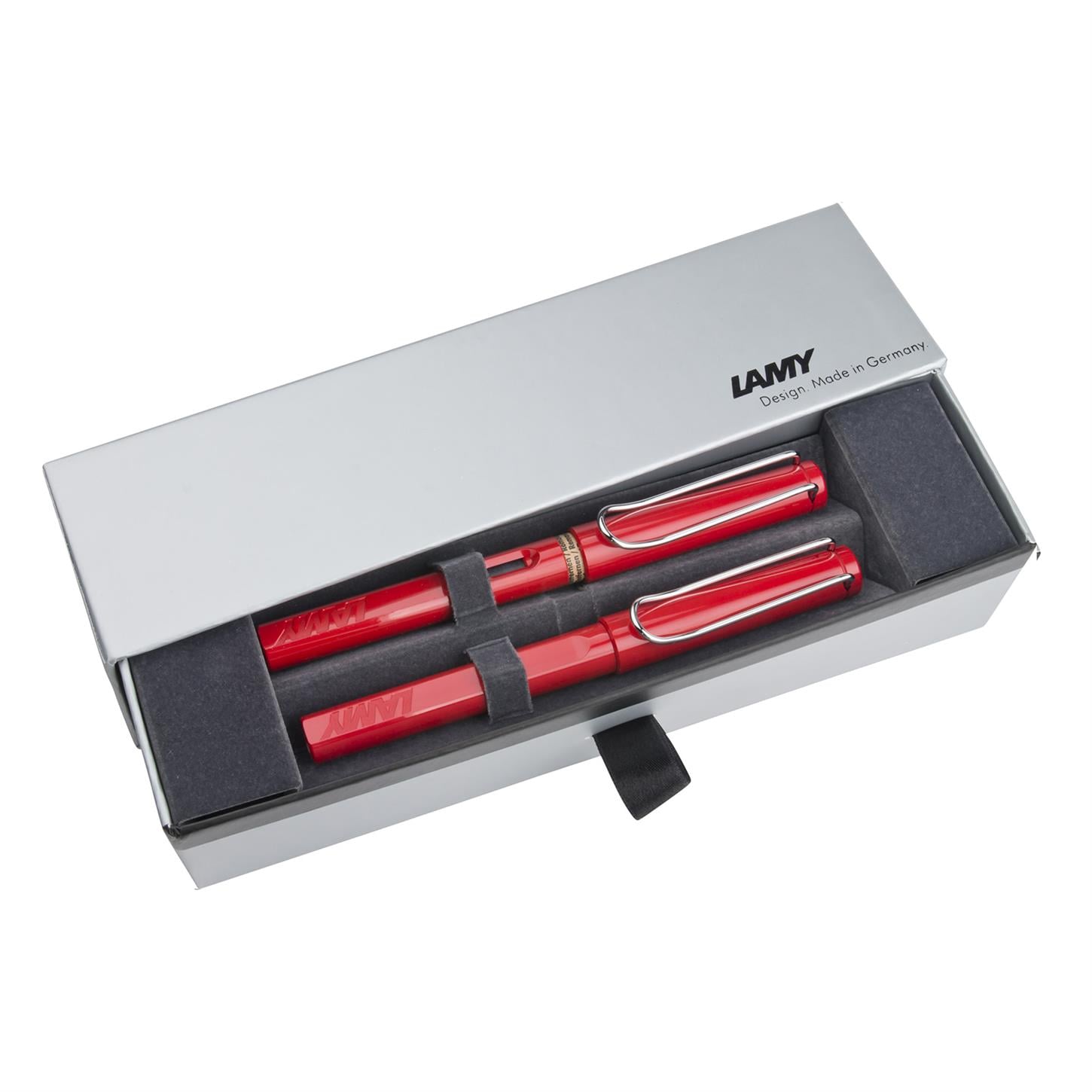 Lamy Safari Dolma + Roller Kalem Seti, Kırmızı