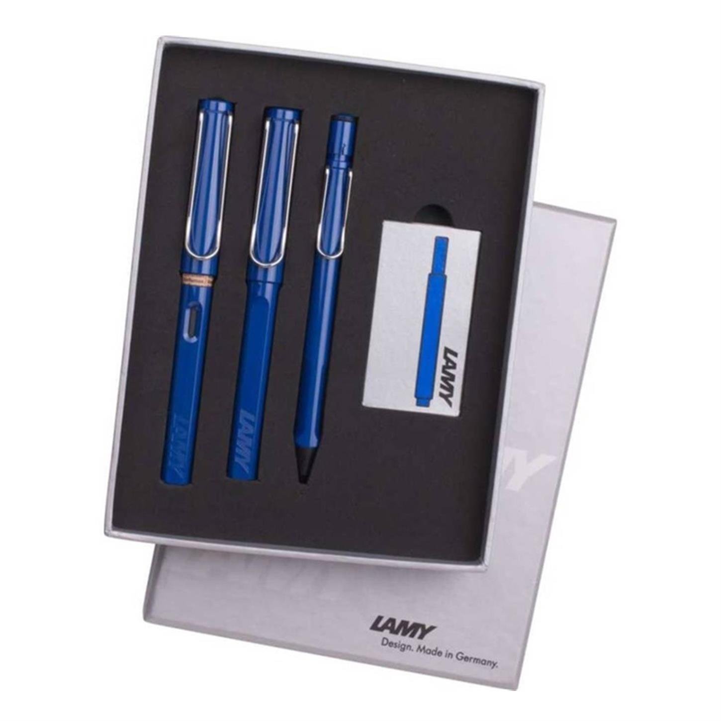 Lamy Safari Dolma + Roller + Versatil Kalem, 3'lü  Set, Mavi