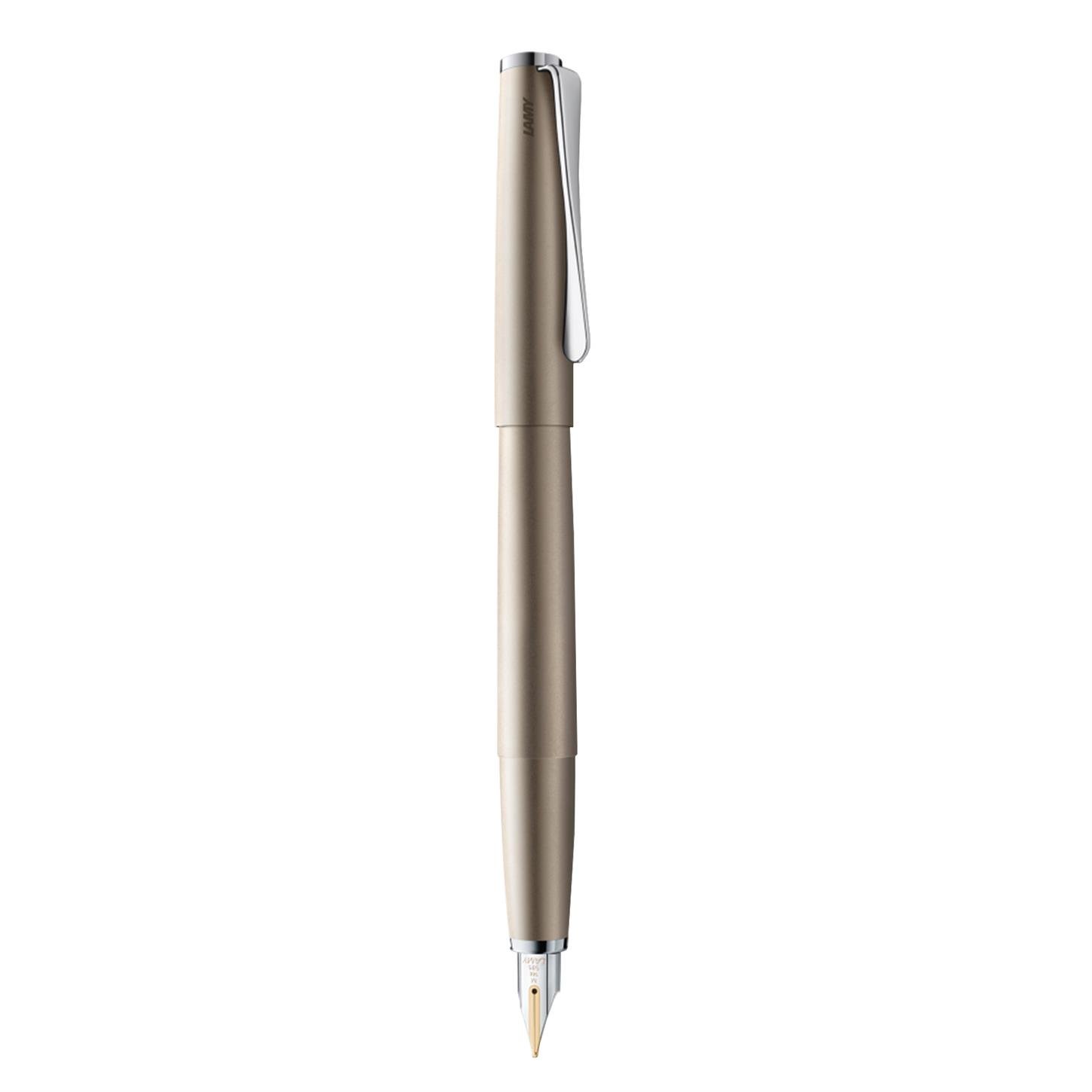 Lamy Studio Dolma Kalem, Paladyum Gövde, Pervane  Şekilli Çelik Klips, 14K Çift Renkli Altın Uçlu, (
