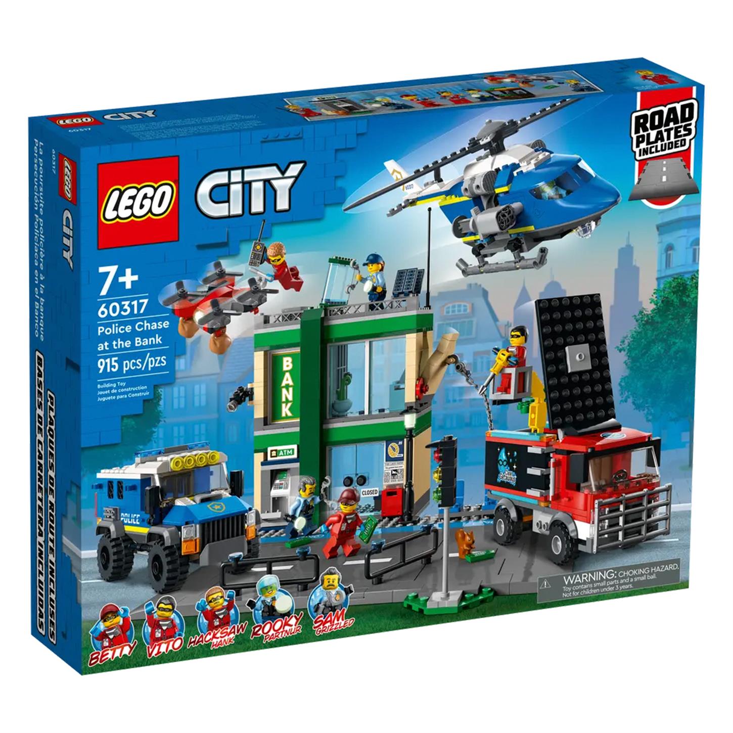 Lego City -  Bankada Polis Takibi 915 Parça 60317