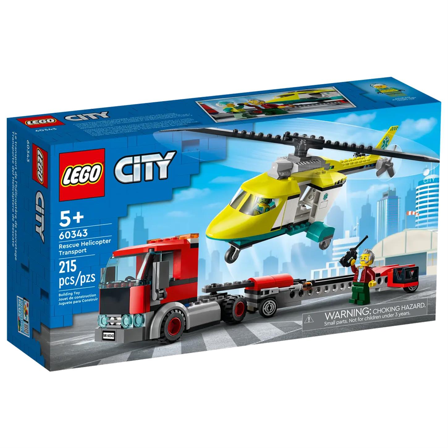 Lego City Kurtarma Helikopteri Nakliyesi 215 Parça  215 Parça 60343