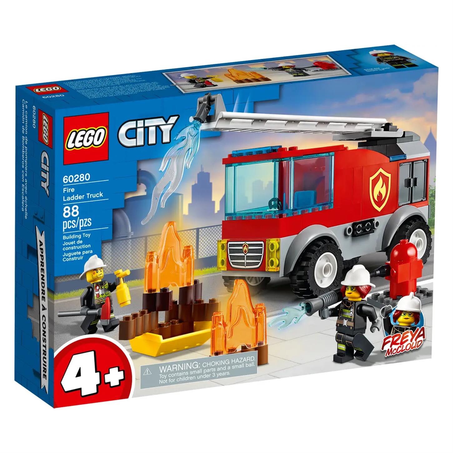 Lego City - Merdivenli İtfaiye Kamyonu  88 Parça 60280