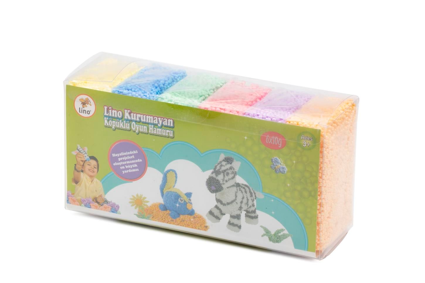 Lino Kurumayan Köpüklü Oyun Hamuru 10 Gr Pvc Kutu