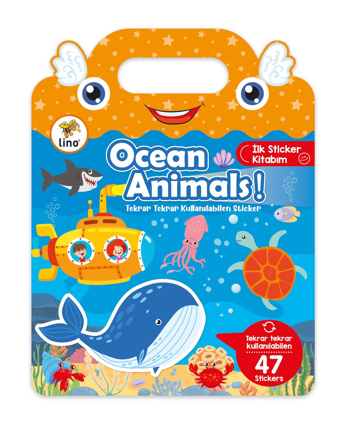 Lino Tekrar Tekrar Kullanılabilen İlk Sticker Kitabım Ocean Animals